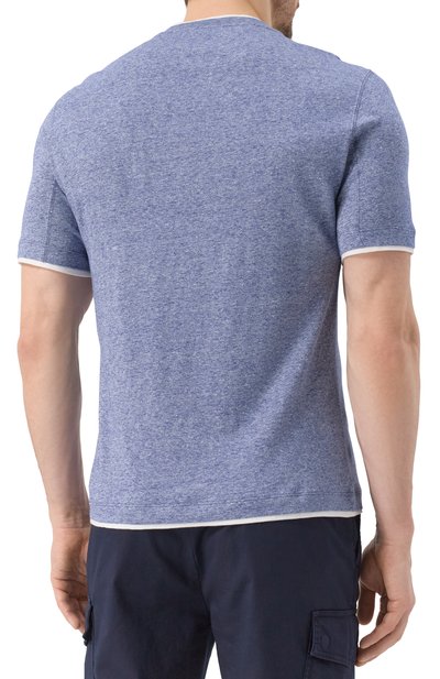 Футболка изо льна и хлопка BRUNELLO CUCINELLI, арт. MW8357427, фото 4