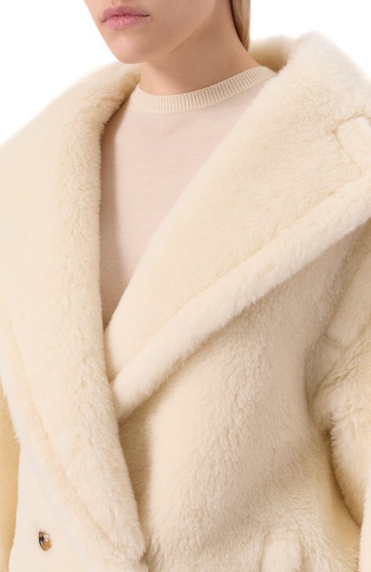 Шуба из экомеха Max Mara 0LGA Белый  0LGA Фото 5