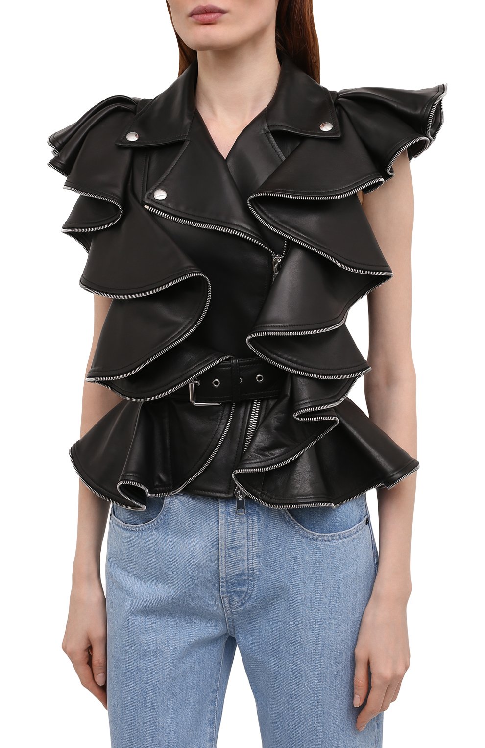 Кожаный жилет ALEXANDER MCQUEEN, арт. 668441/Q5AGI, фото 3