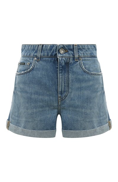 Джинсовые шорты DOLCE & GABBANA голубого цвета по цене 75000 руб., арт. FTCZPD/G8JU5, фото 1 Джинсовые шорты DOLCE & GABBANA, арт. FTCZPD/G8JU5, фото 1