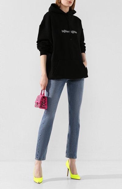 Хлопковое худи BALENCIAGA черного цвета по цене 79950 руб., арт. 578135/TIV51, фото 2 Хлопковое худи BALENCIAGA, арт. 578135/TIV51, фото 2