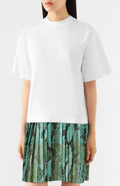 Хлопковое платье MSGM белого цвета по цене 20500 руб., арт. 2841MDA68P 207298, фото 3 Хлопковое платье MSGM, арт. 2841MDA68P 207298, фото 3