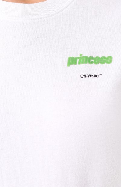 Хлопковая футболка OFF-WHITE белого цвета по цене 26200 руб., арт. 0WAA049R20B071010141, фото 5 Хлопковая футболка OFF-WHITE, арт. 0WAA049R20B071010141, фото 5