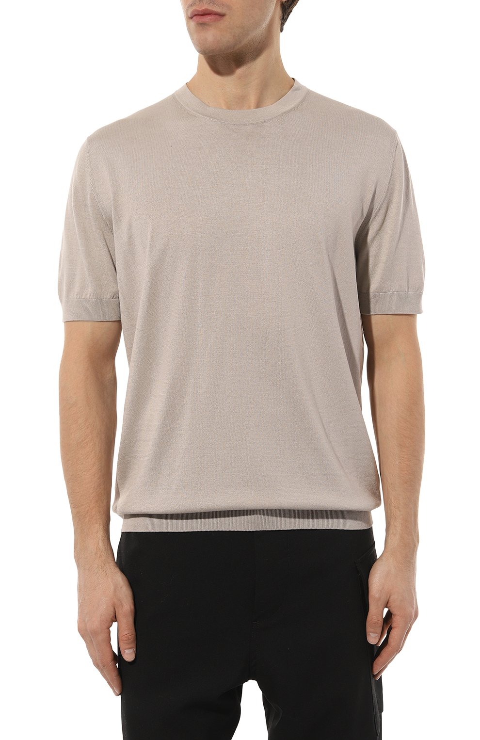 Джемпер из шелка и хлопка AGNONA бежевого цвета по цене 87550 руб., арт. K102U05E/0Q1808E, фото 3 Джемпер из шелка и хлопка AGNONA, арт. K102U05E/0Q1808E, фото 3