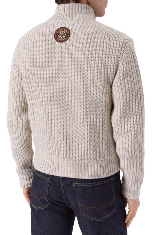 Шерстяной кардиган Jacob Cohen 25I P/JUR_SJ005 000 X0018 FL Кремовый  25I P/JUR_SJ005 000 X0018 FL Фото 4