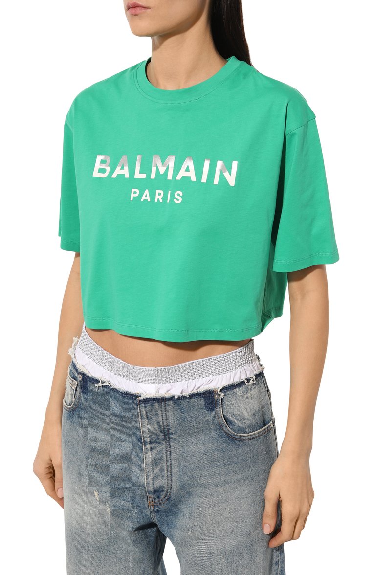 Хлопковая футболка BALMAIN, арт. BF0EE020BC55, фото 3