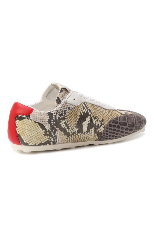 Кожаные кеды Marni SNZW020400/P9099 Бежевый  SNZW020400/P9099 Фото 5