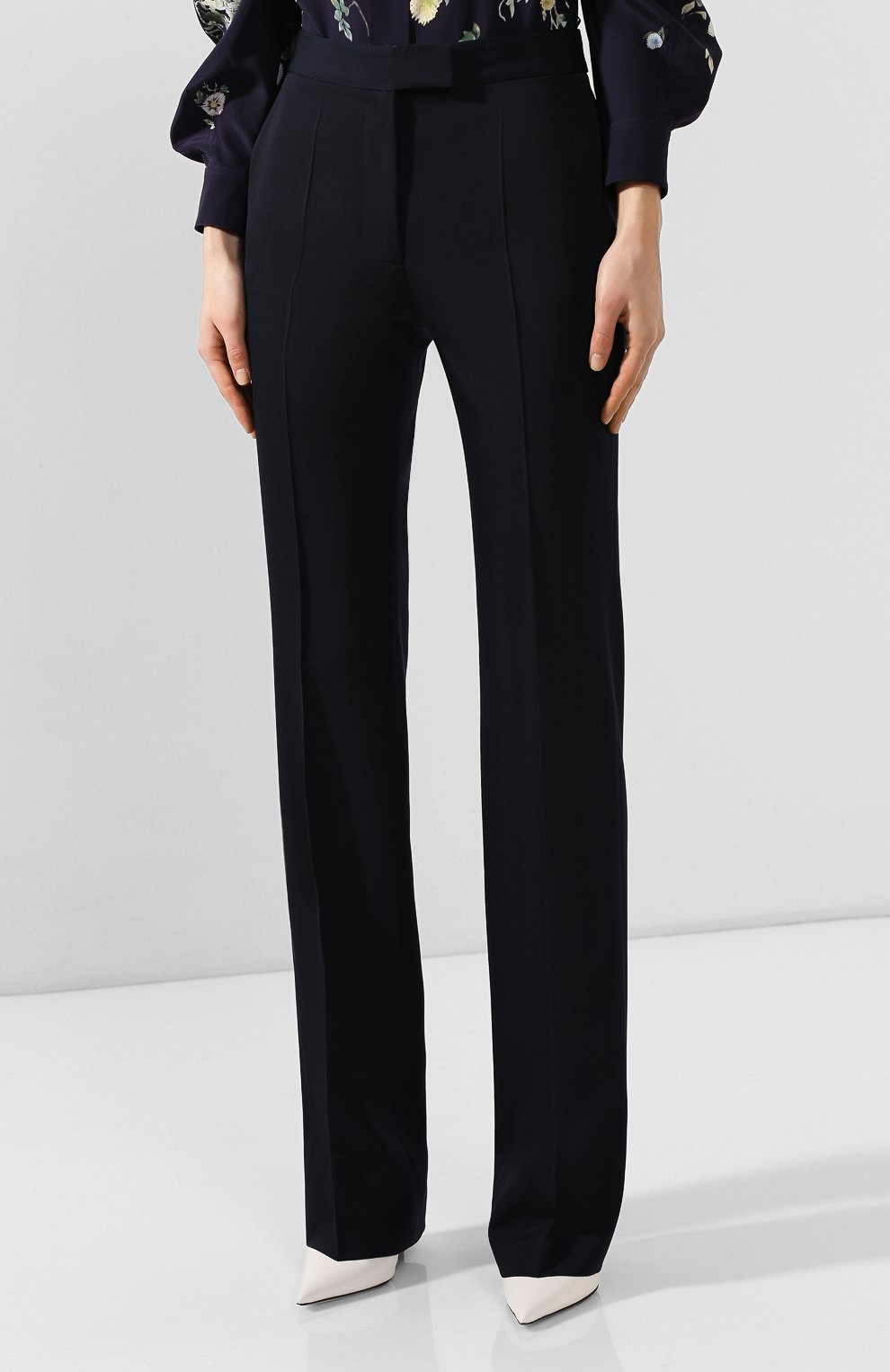Шерстяные брюки STELLA MCCARTNEY темно-синего цвета по цене 58200 руб., арт. 571968/SHB55, фото 3 Шерстяные брюки STELLA MCCARTNEY, арт. 571968/SHB55, фото 3