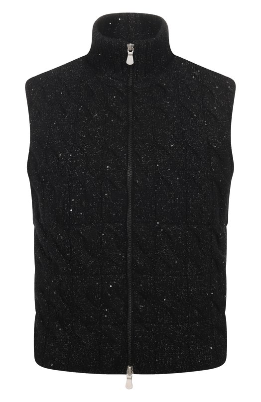 Жилет из шерсти и кашемира Gran Sasso 78270/68670 Чёрный 78270/68670