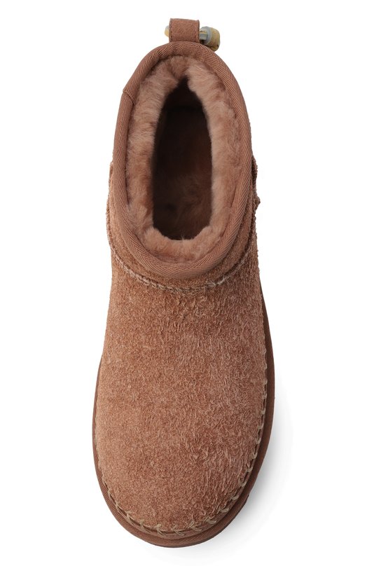 Замшевые ботинки Classic Ultra Mini Biarritz UGG 1171538 Коричневый  1171538 Фото 6