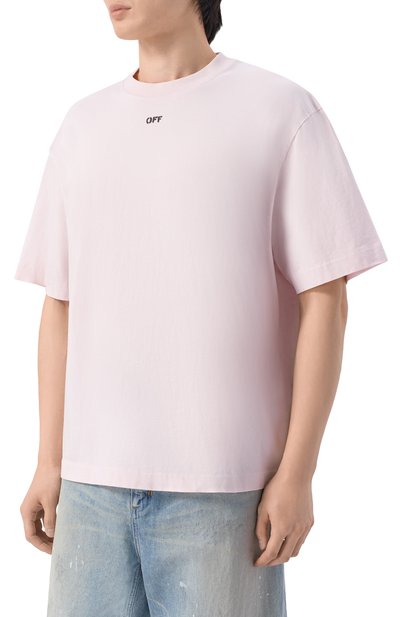 Хлопковая футболка OFF-WHITE, арт. 0MAA120S26JER00R, фото 3