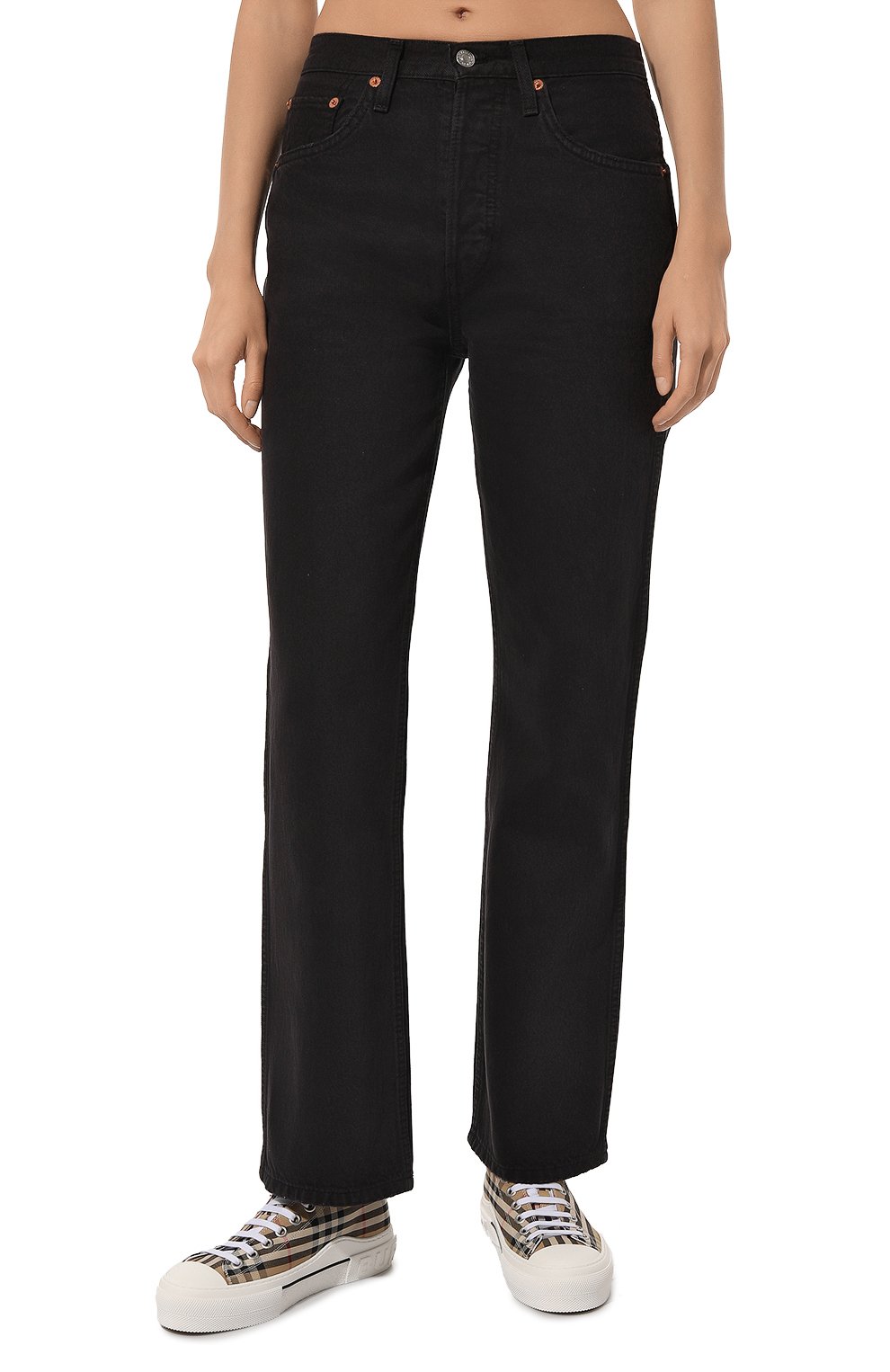 Джинсы RE/DONE черного цвета по цене 35150 руб., арт. 184-3WHRL/D, фото 3 Джинсы RE/DONE, арт. 184-3WHRL/D, фото 3