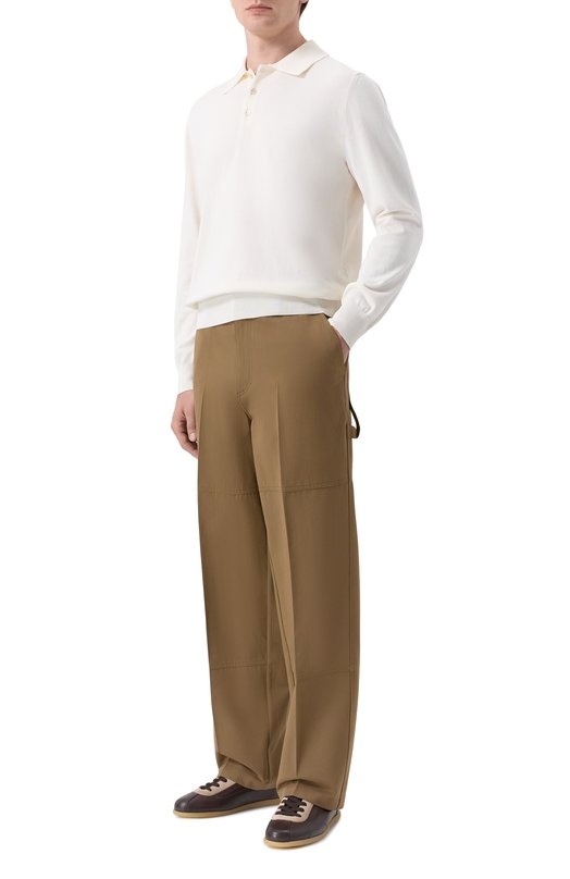 Брюки из хлопка и шерсти 12 STOREEZ 135520 Коричневый  135520 Фото 2