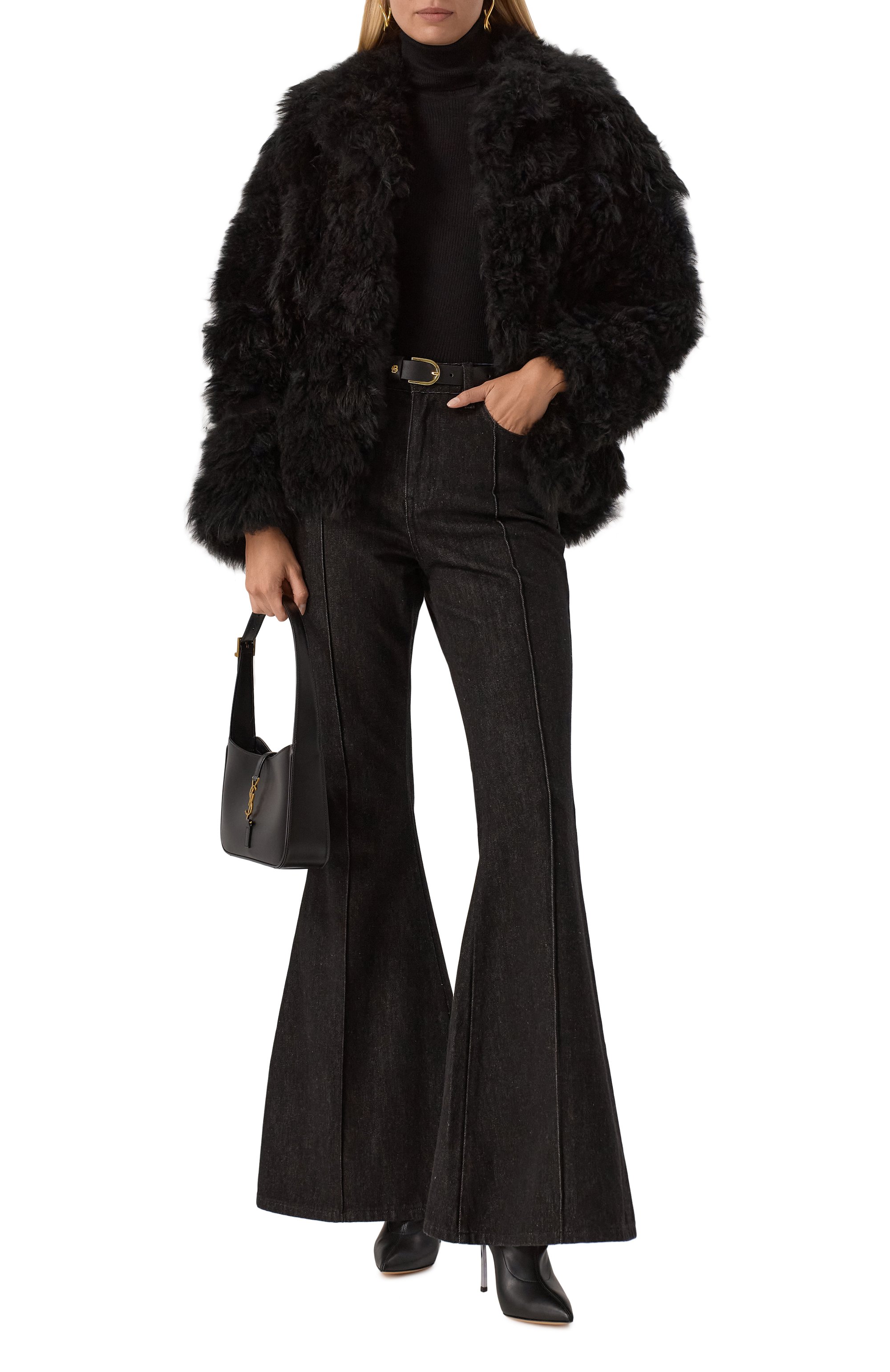 Шуба из козы SIMONETTA RAVIZZA черного цвета по цене 342500 руб., арт. F05JA361H13SP, фото 2 Шуба из козы SIMONETTA RAVIZZA, арт. F05JA361H13SP, фото 2