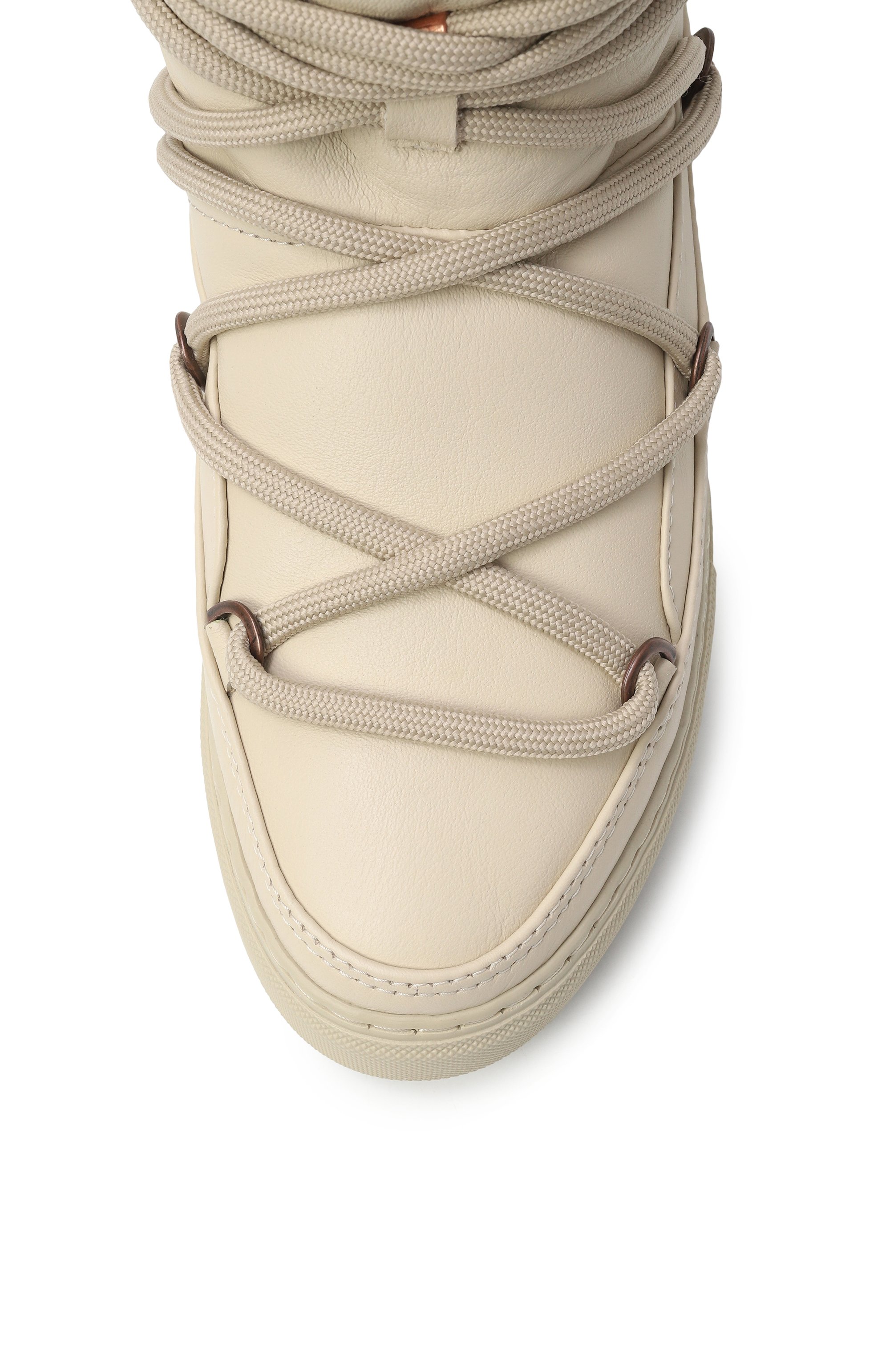 Кожаные полусапоги INUIKII кремового цвета по цене 36850 руб., арт. 75202-087, фото 6 Кожаные полусапоги INUIKII, арт. 75202-087, фото 6