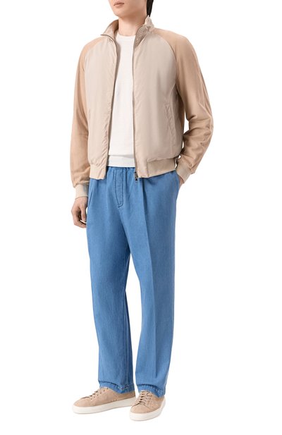 Мужской кожаный бомбер ANDREA CAMPAGNA, арт. 232533/T1418I