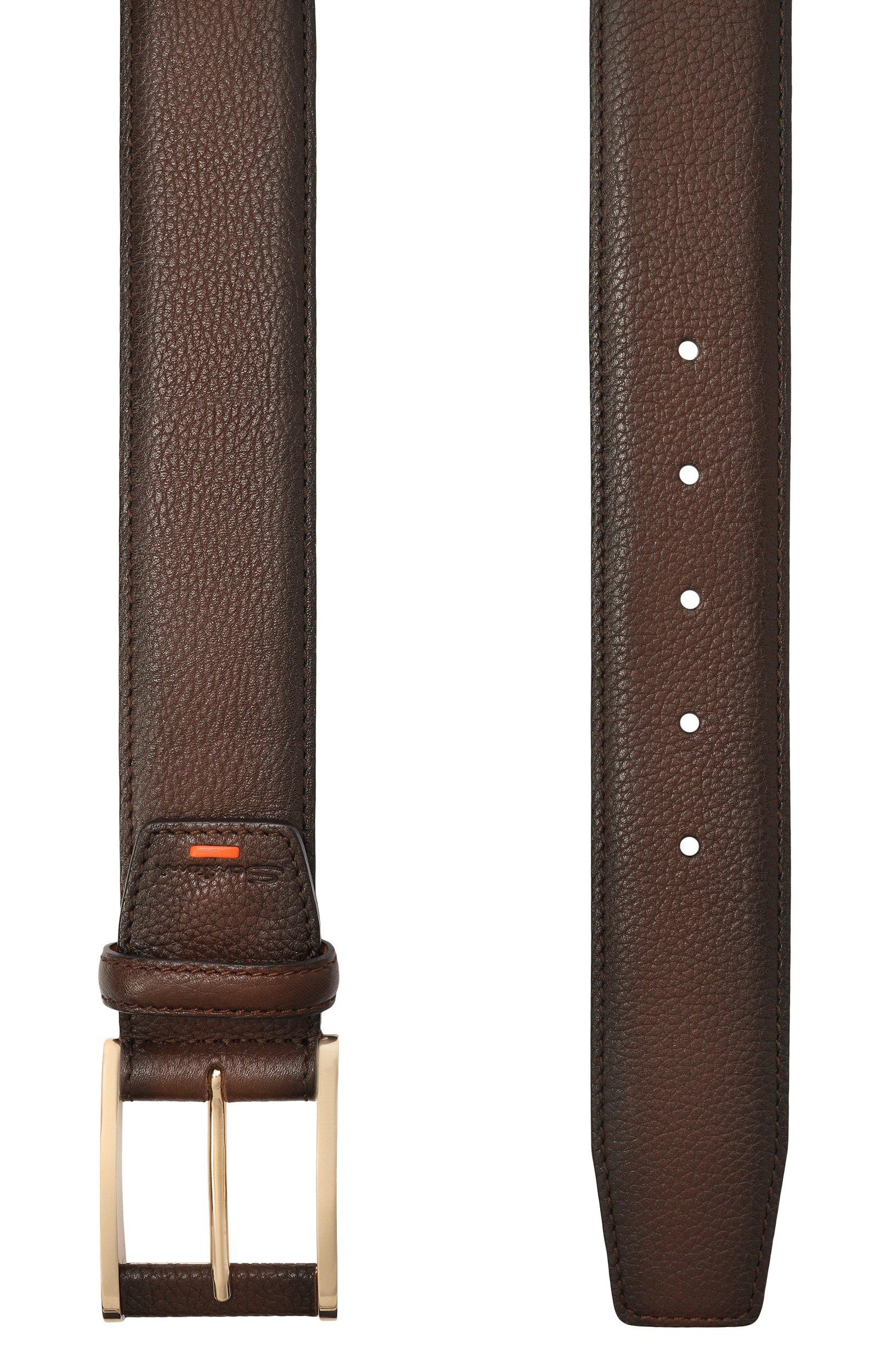 Кожаный ремень SANTONI темно-коричневого цвета по цене 55450 руб., арт. CM40VC003C20HCGX, фото 3 Кожаный ремень SANTONI, арт. CM40VC003C20HCGX, фото 3