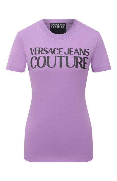 Женская хлопковая футболка VERSACE JEANS COUTURE, арт. B2HWA7TA-WDP608 L0G0 PLAS/30454