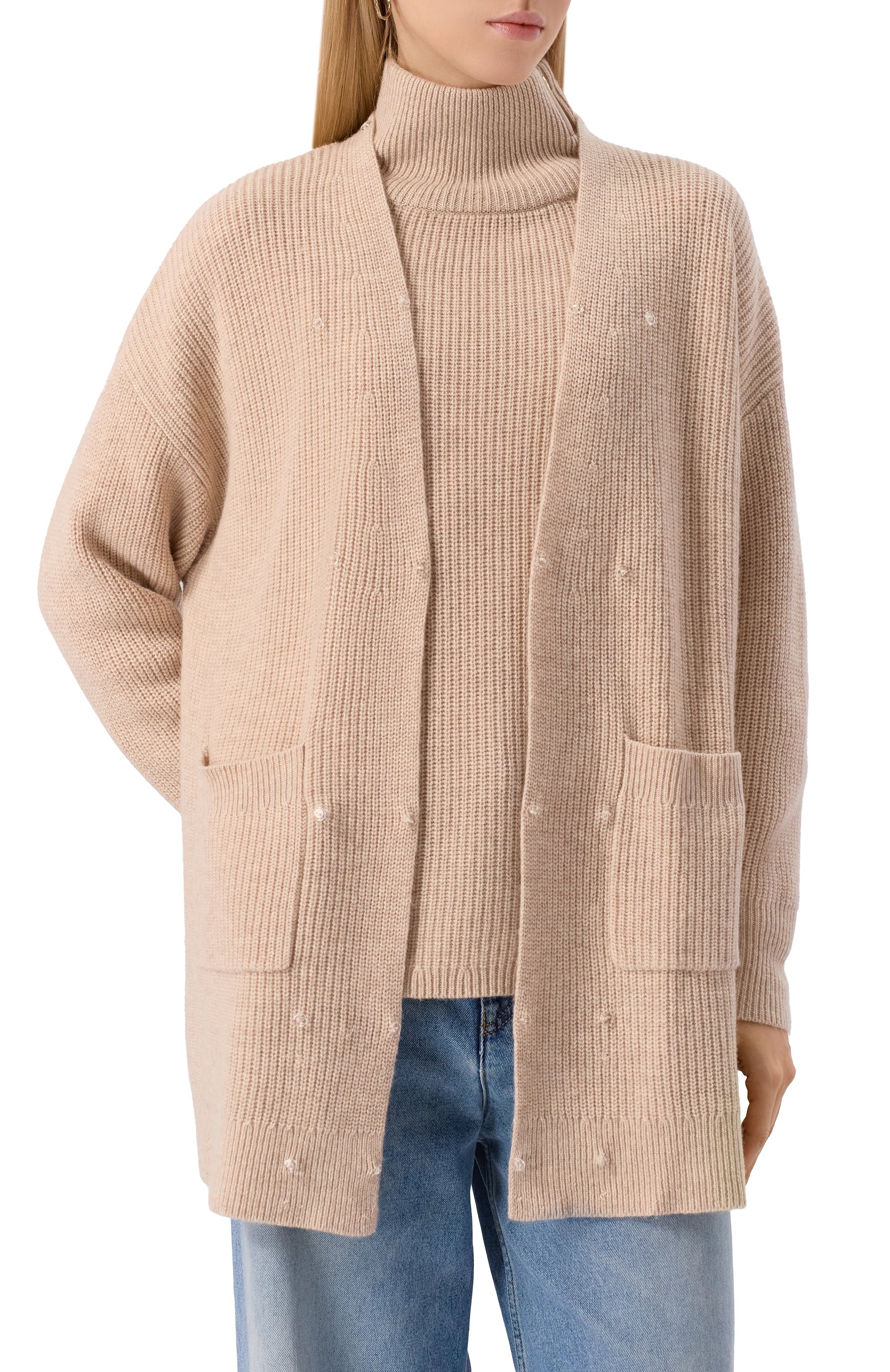 Кардиган с отделкой из козы MAX AND MOI, арт. H25GE0RGIA, фото 5