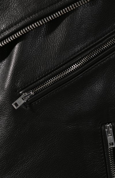 Кожаная куртка VETEMENTS черного цвета по цене 232500 руб., арт. SS20JA258 2404/W/BLACK, фото 5 Кожаная куртка VETEMENTS, арт. SS20JA258 2404/W/BLACK, фото 5