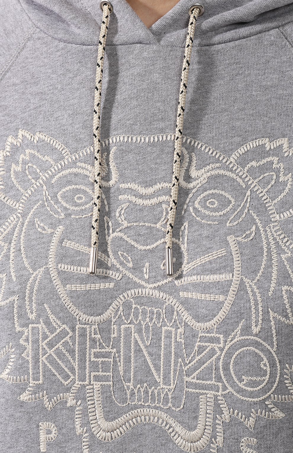 Хлопковое худи KENZO светло-серого цвета по цене 32400 руб., арт. F962SW8644X5, фото 5 Хлопковое худи KENZO, арт. F962SW8644X5, фото 5