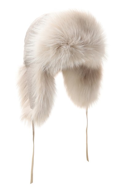 Женская меховая шапка-ушанка саша из лисы и кашемира FURLAND, арт. 0107609610135600227