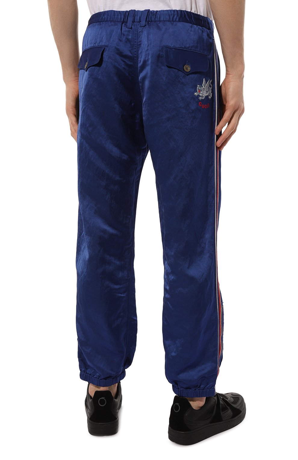 Джоггеры из вискозы и льна GUCCI, арт. 576549 XDAQM, фото 4