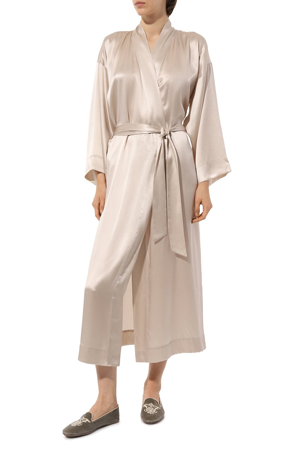 Текстильные домашние туфли icon FRETTE серого цвета по цене 32550 руб., арт. 22299126 00F 90319, фото 2 Текстильные домашние туфли icon FRETTE, арт. 22299126 00F 90319, фото 2