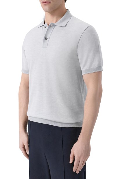 Поло из хлопка и шелка PAUL&SHARK, арт. 25411627_001, фото 3