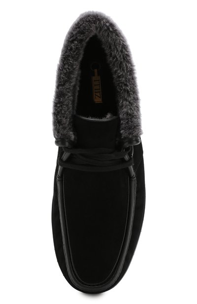 Замшевые ботинки на шнуровке с внутренней меховой отделкой ZILLI, арт. MDQ-BM018-D0015/005X, фото 5