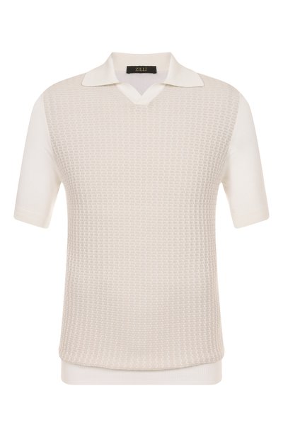 Мужская поло из шелка и хлопка ZILLI, арт. KLP002M0145VZWE00