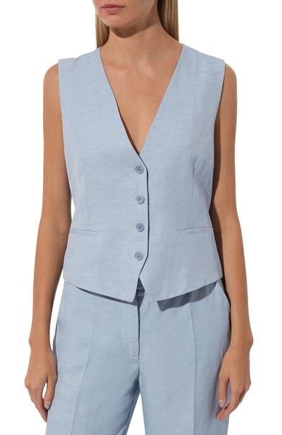 Жилет из вискозы и льна P.A.R.O.S.H., арт. D410028, фото 3