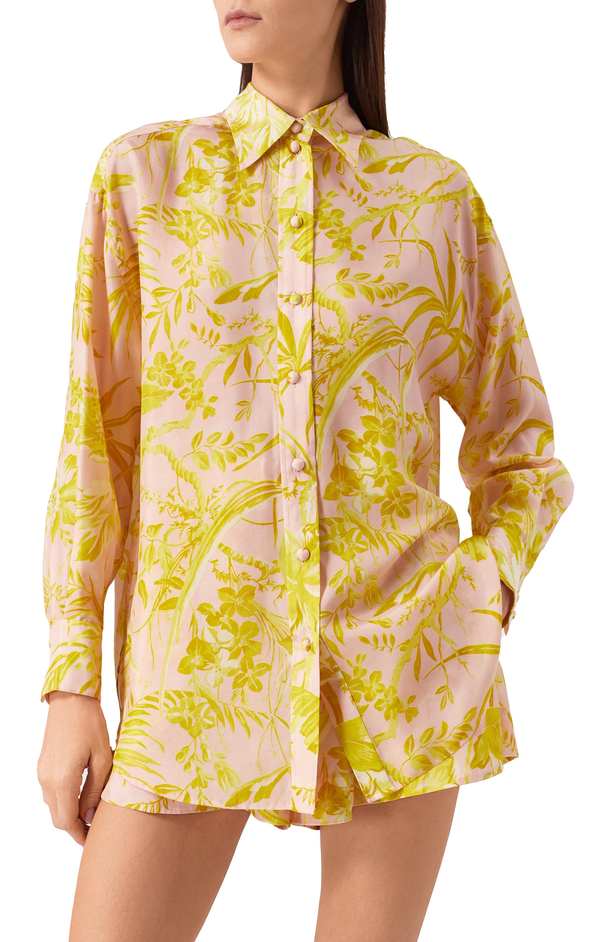 Шелковая блузка ZIMMERMANN розового цвета по цене 92250 руб., арт. 9613TSS245, фото 3 Шелковая блузка ZIMMERMANN, арт. 9613TSS245, фото 3