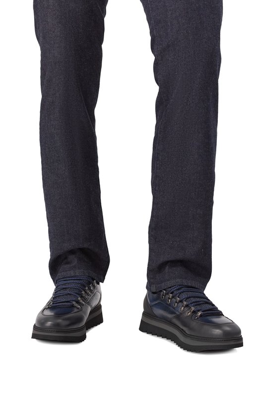 Кожаные кроссовки Megeve Blu Barrett MEGEVE-10970.7/C0RAL Синий  MEGEVE-10970.7/C0RAL Фото 3