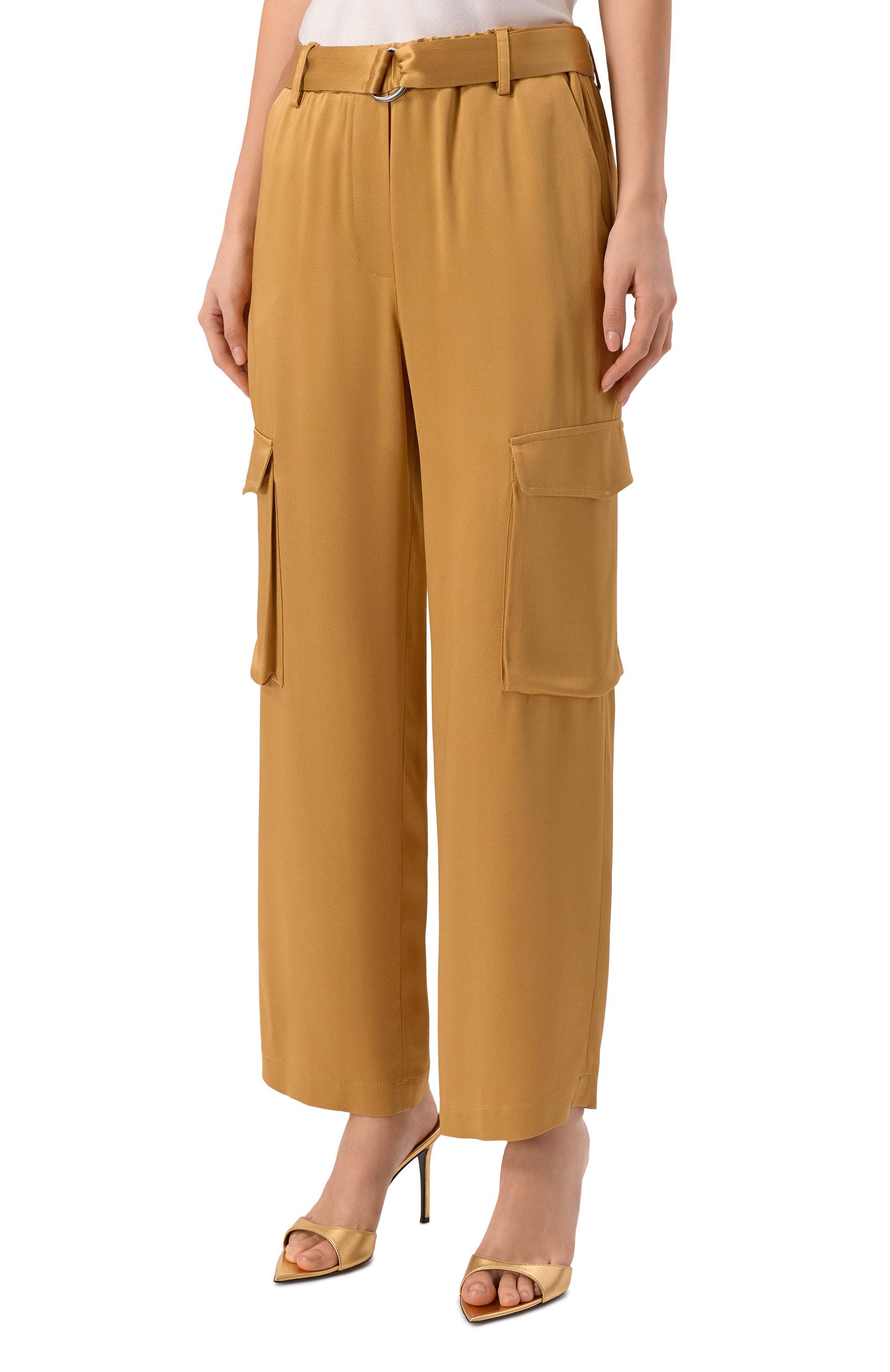 Брюки-карго ANTONELLI FIRENZE золотого цвета по цене 75650 руб., арт. Q8771/355C, фото 3 Брюки-карго ANTONELLI FIRENZE, арт. Q8771/355C, фото 3