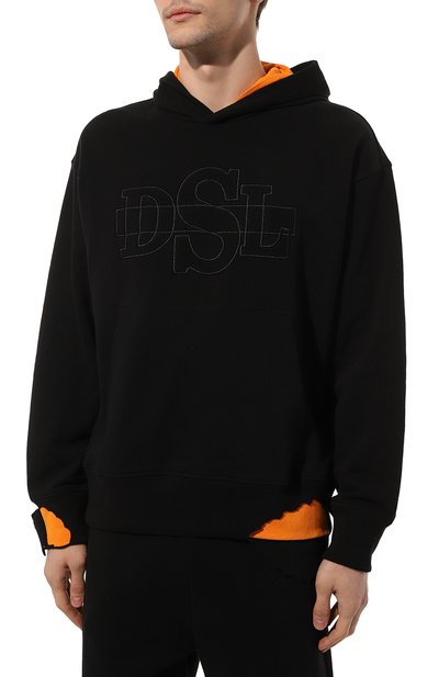 Хлопковое худи DIESEL, арт. A08565/0DFAF, фото 3