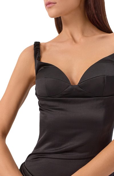 Платье из вискозы и льна MAGDA BUTRYM черного цвета по цене 153000 руб., арт. 163725, фото 4 Платье из вискозы и льна MAGDA BUTRYM, арт. 163725, фото 4