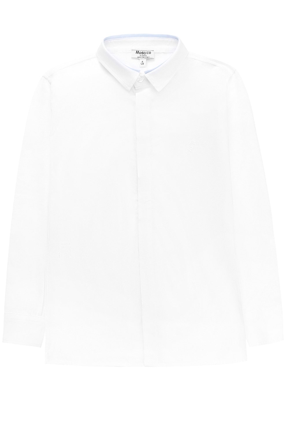 Однотонная рубашка прямого кроя из хлопка ALETTA, арт. AM777413ML/4A-8A, фото 1