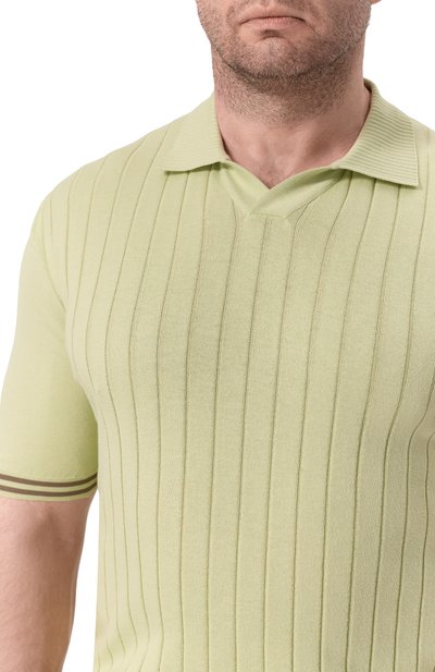 Хлопковое поло KITON салатового цвета по цене 218500 руб., арт. UMK0708, фото 5 Хлопковое поло KITON, арт. UMK0708, фото 5