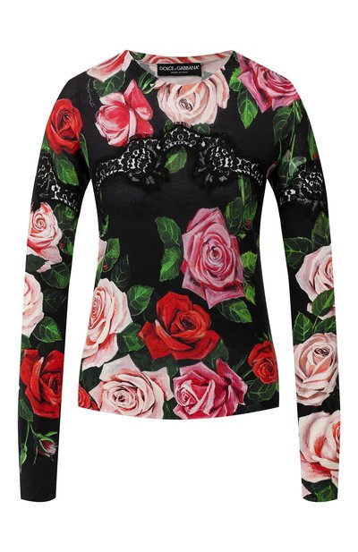 Женский пуловер из смеси шелка и хлопка DOLCE & GABBANA, арт. FX361T/JAHEL