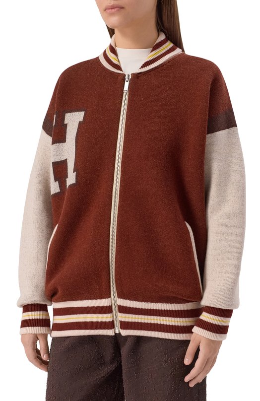 Шерстяной кардиган Halfboy HF251WK008 Бордовый  HF251WK008 Фото 3