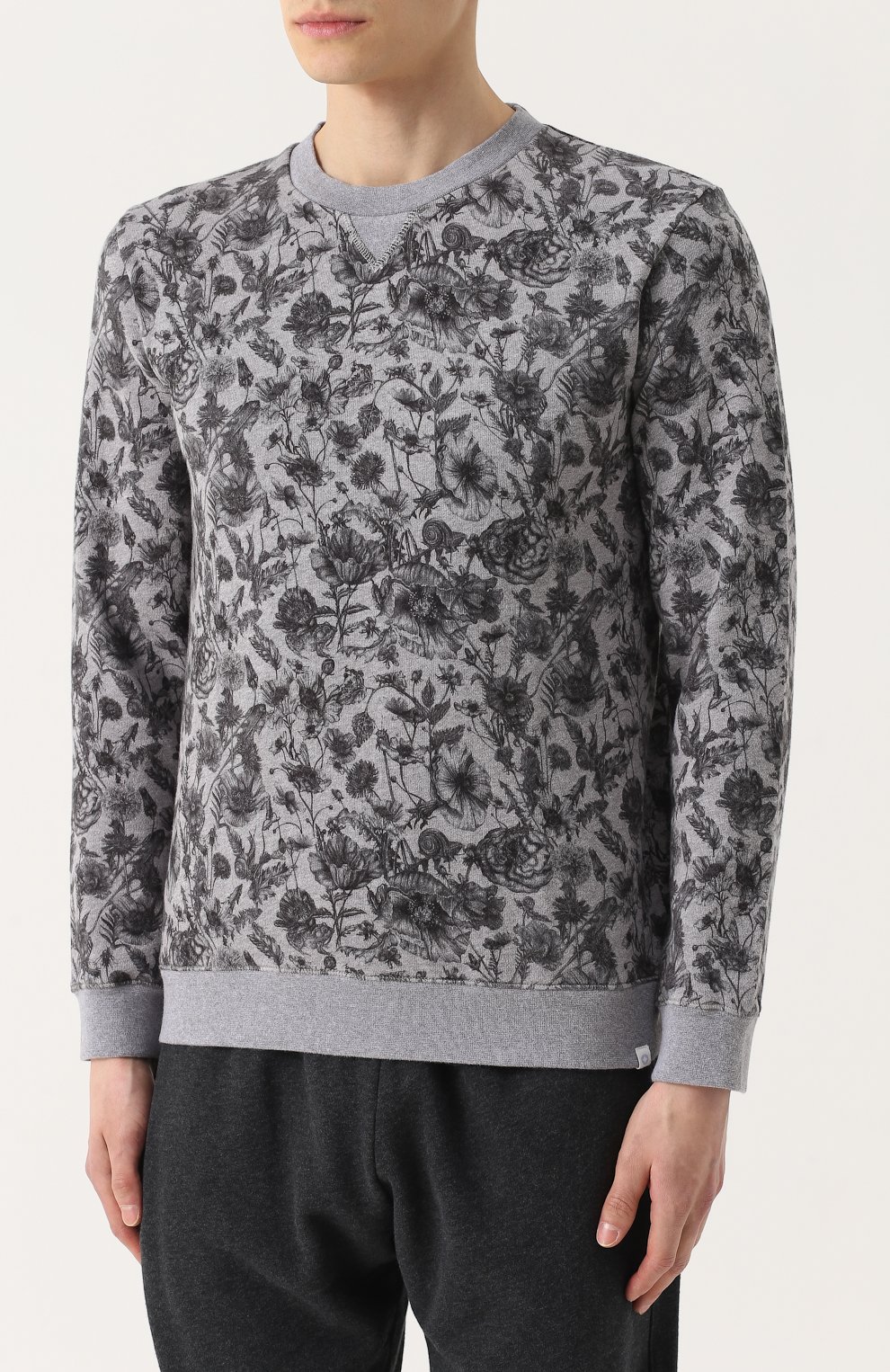 Хлопковый свитшот с принтом DEREK ROSE, арт. 9000-C0RN001, фото 3