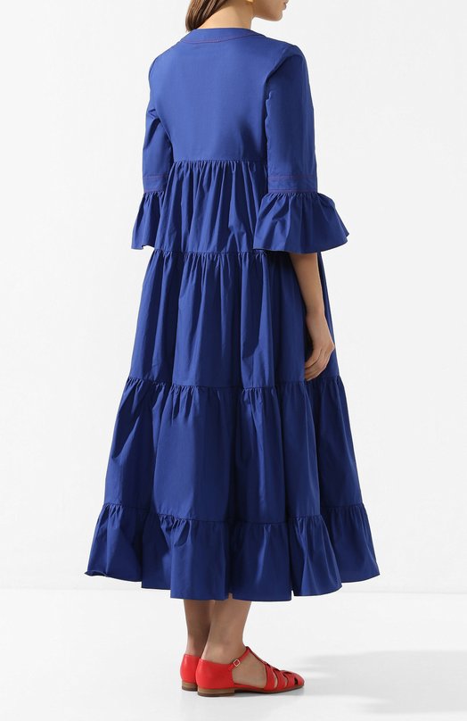 Хлопковое платье La Doublej Синий, фото 4