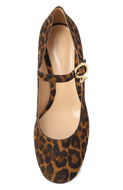 Замшевые туфли Ribbon Gianvito Rossi G22101.45RIC.CMDALLP Леопардовый  G22101.45RIC.CMDALLP Фото 6