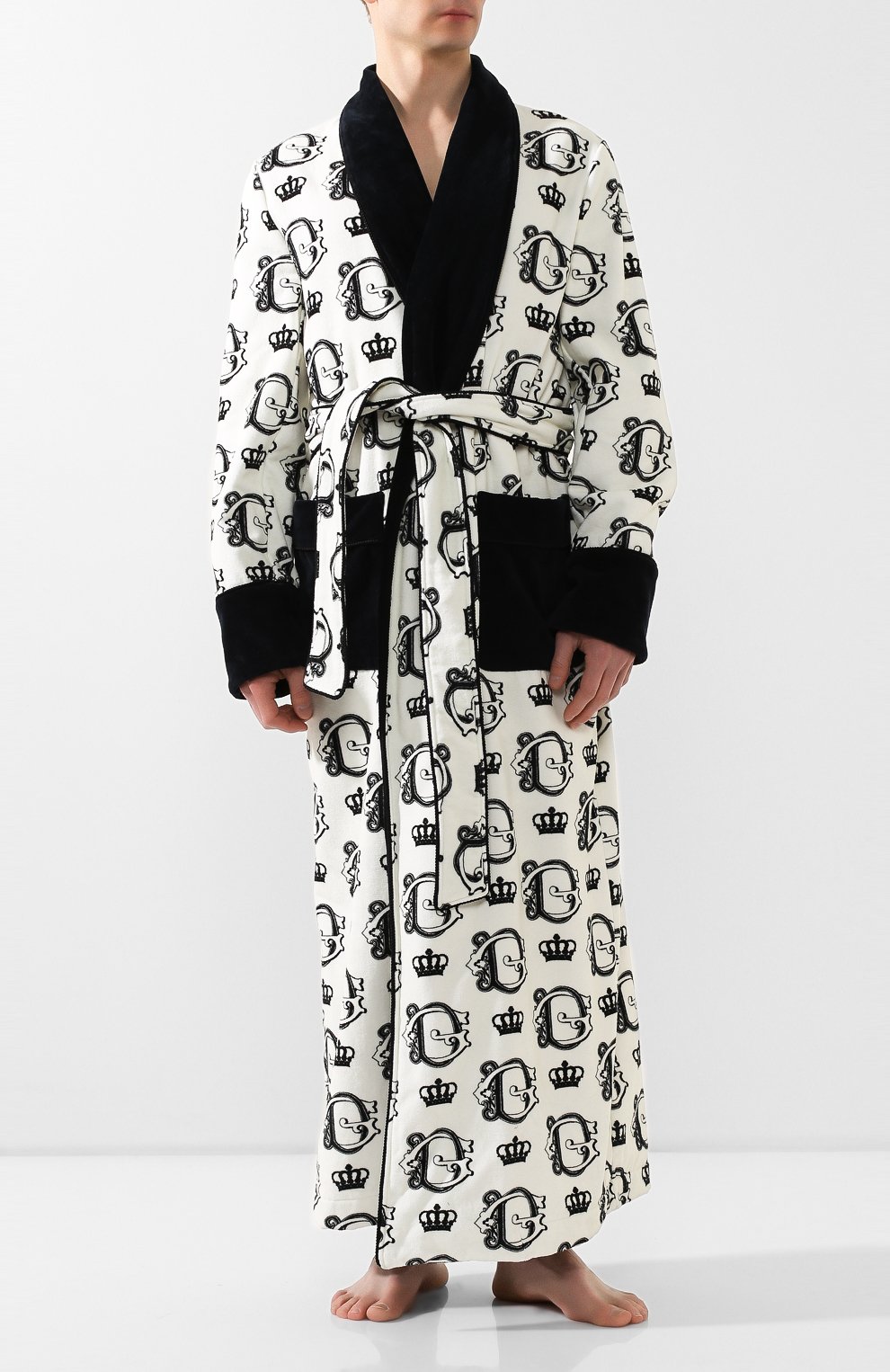 Хлопковый халат DOLCE & GABBANA, арт. G018DT/HS7BA, фото 2