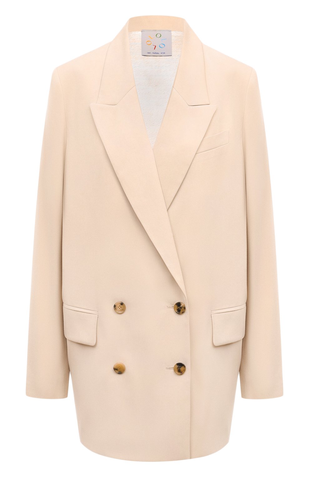 Жакет OLOLOL светло-бежевого цвета по цене 54000 руб., арт. OLJT006/4033.112/S24, фото 1 Жакет OLOLOL, арт. OLJT006/4033.112/S24, фото 1