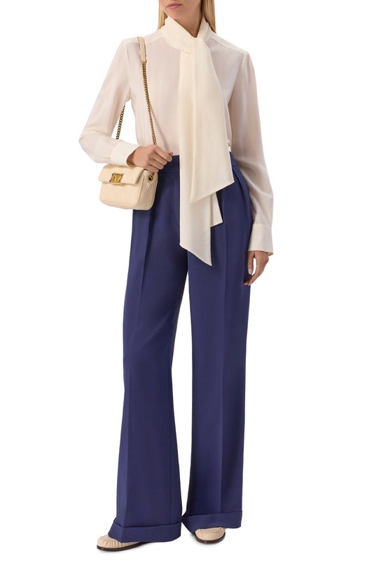 Шелковые брюки Kiton D56108K0977A30 Синий  D56108K0977A30 Фото 2