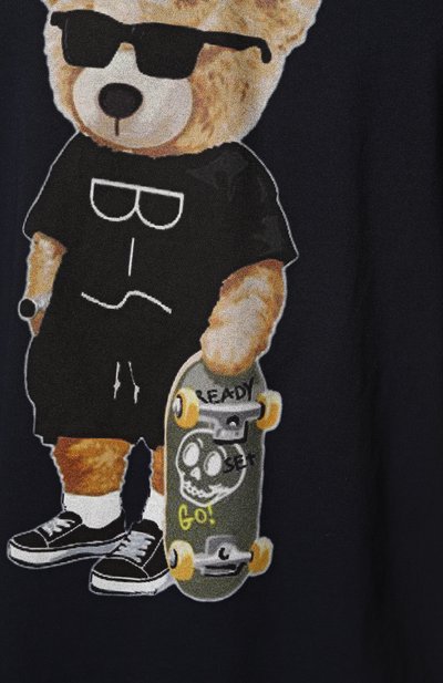 Хлопковая футболка BISIBIGLIO, арт. 0RS0 BLACK/2212 RIF (C0TT0NE PESANTE), фото 5