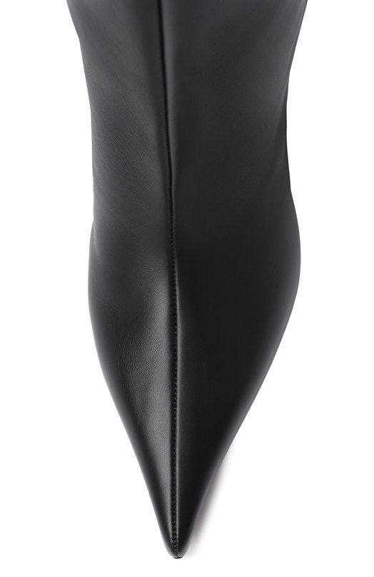 Кожаные сапоги Fiona 60 Amina Muaddi FI0NA B00T/NAPPA Чёрный  FI0NA B00T/NAPPA Фото 6