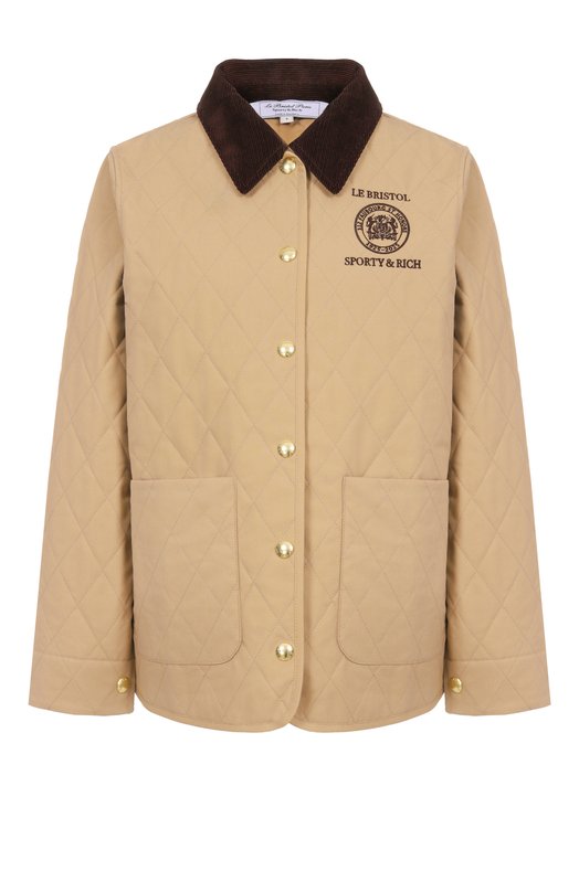 Хлопковая куртка Sporty & Rich x Le Bristol Paris Sporty and Rich 0W008517653BE01 Бежевый 0W008517653BE01